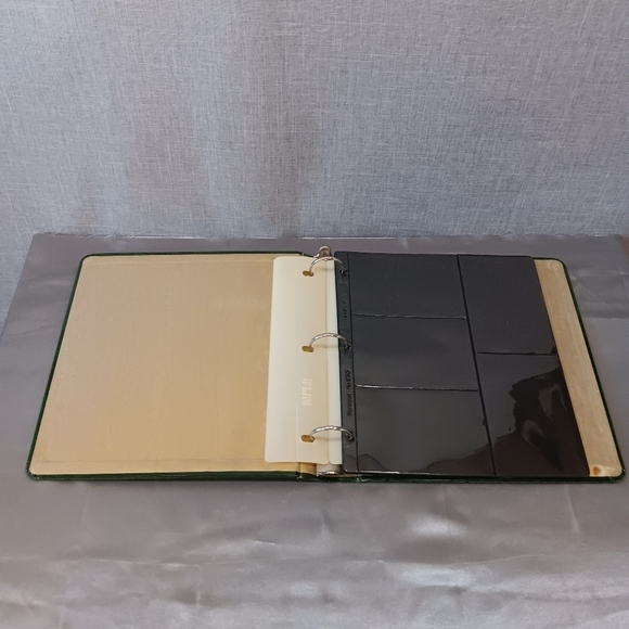 Vintage Photograph Scrapbook Album Green Gold Cover 10 pgs 3 Ring memento memory - Picture 2 of 11